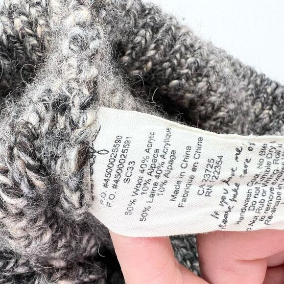 Wilfred Free Sweater Womens Large Gray Alpaca Wool Blend Full Zip Shawl Collar - Picture 7 of 10